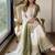 Green&white georgette readymade suit with embroidery & jarkhan work