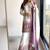 Purple&white georgette readymade suit with embroidery & jarkhan work