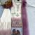Purple&white georgette readymade suit with embroidery & jarkhan work