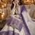 Lavender&white georgette readymade suit with thread embroidery work