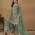 enchanting sea green embroidered net sharara salwar suit