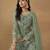 enchanting sea green embroidered net sharara salwar suit