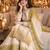 Green&white georgette readymade suit with thread embroidery work