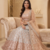 Women's Rose Gold & Silver Sequin Embroidered Lehenga Choli Set with Net Dupatta