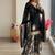 Black georgette readymade suit with embroidery & sequence work