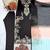 Black rayon readymade suit with embroidery & cut work