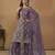 majestic purple embroidered net semi-stitched sharara salwar suit