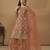 rust orange embroidered net sharara salwar suit