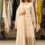 White chinon readymade anarkali suit with embroidery & sequence work