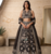 Women's Black Heavy Embroidered Sequins Lehenga Choli Set with Dupatta