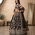 Women's Black Heavy Embroidered Sequins Lehenga Choli Set with Dupatta