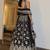 Women's Black Heavy Embroidered Sequins Lehenga Choli Set with Dupatta