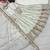 White silk blend readymade anarkali suit with embroidery & sequence work