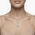 925 Sterling Silver Halo Solitaire CZ Pendant Necklace Set for Women
