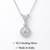 925 Sterling Silver Halo Solitaire CZ Pendant Necklace Set for Women