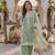 Light Green Color Embroidery Work Silk Blend Salwar Suit