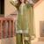 Olive Color Embroidery Work Silk Blend Salwar Suit