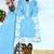 Sky Blue Color Embroidery Work Silk Blend Salwar Suit