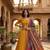 yellow color sequins thread work Chinon silk blend lehnga Choli Set