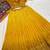yellow color sequins thread work Chinon silk blend lehnga Choli Set