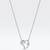925 Sterling Silver Cubic Zirconia Open Heart  Lock Pendant Necklace Set for Women