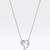 925 Sterling Silver Cubic Zirconia Open Heart  Lock Pendant Necklace Set for Women