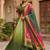 Olive Green color sequins thread work Chinon silk blend lehnga Choli Set