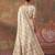 White soft silk blend printed work saree with blouse