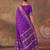 Purple soft silk blend printed work saree with blouse