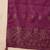 Wine embroidered roman anarkali kurta pant & banarasi jacquard dupatta set