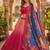 red color sequins thread work Chinon silk blend lehnga Choli Set