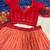 red color sequins thread work Chinon silk blend lehnga Choli Set
