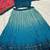 Teal Blue color sequins thread work Chinon silk blend lehnga Choli Set