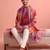Men rangoli beads & thread work kurta set