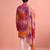 Men rangoli beads & thread work kurta set
