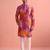 Men rangoli beads & thread work kurta set