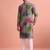 Men rangoli beads & thread work kurta set
