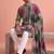 Men rangoli beads & thread work kurta set