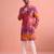 Men rangoli beads & thread work kurta set