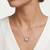 925 Sterling Silver CZ Floral Heart Pendant Necklace Set  for Women