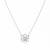 925 Sterling Silver CZ Floral Heart Pendant Necklace Set  for Women