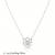 925 Sterling Silver CZ Floral Heart Pendant Necklace Set  for Women