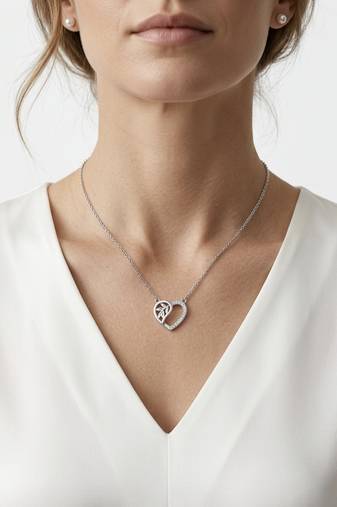 925 Sterling Silver Tree of Life CZ Heart Pendant Necklace for Women