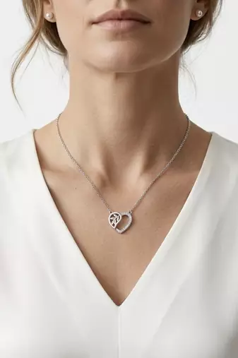 925 Sterling Silver Tree of Life CZ Heart Pendant Necklace for Women