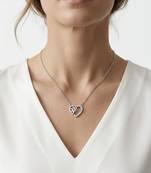925 Sterling Silver Tree of Life CZ Heart Pendant Necklace for Women