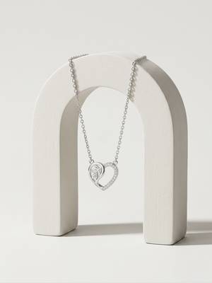 925 Sterling Silver Tree of Life CZ Heart Pendant Necklace for Women 3