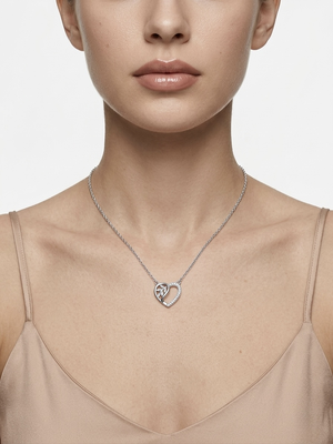 925 Sterling Silver Tree of Life CZ Heart Pendant Necklace for Women 4