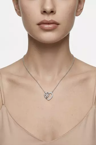 925 Sterling Silver Tree of Life CZ Heart Pendant Necklace for Women