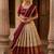 Beautiful South Indian Style Semi-Stitched Half Saree with Embroidery Work Blouse and Dupatta for Women
