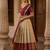 Beautiful South Indian Style Semi-Stitched Half Saree with Embroidery Work Blouse and Dupatta for Women